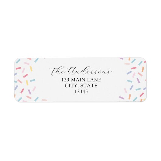 Sprinkles Return Address Label (Voorkant)