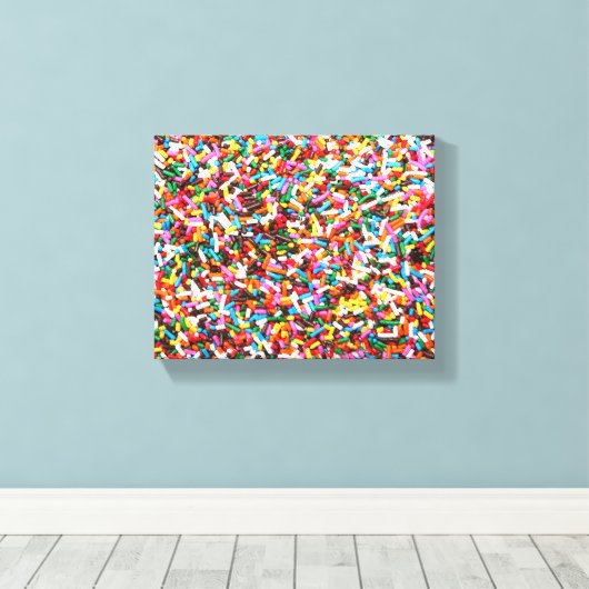 Sprinkles Stretched Canvas afdrukken (Insitu (Houten vloer))
