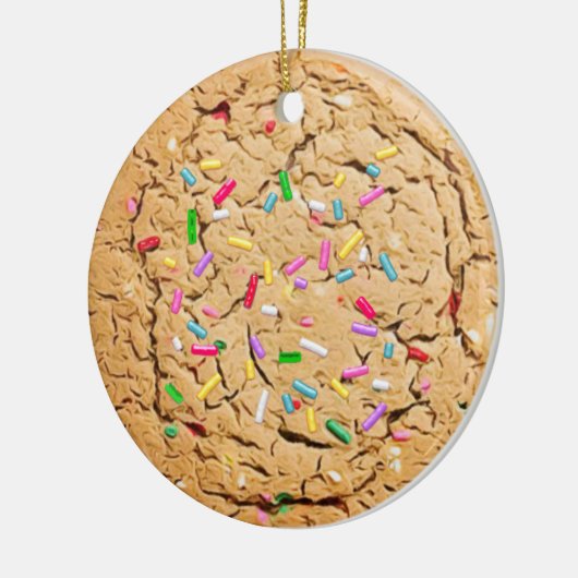 Sprinkles Sugar Cookie Realistic Food Kerstmis Keramisch Ornament (Links)