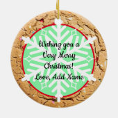 Sprinkles Sugar Cookie Realistic Food Kerstmis Keramisch Ornament (Achterkant)