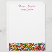 Sprinkles-vol briefhoofd (Voorkant / Achterkant)