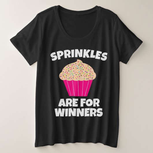 SPRINKLES ZIJN VOOR WINNAARS CUPCAKE T-SHIRTS (Design voorkant)