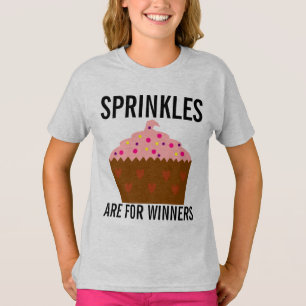 Sprinkles zijn voor winnaars, Meisjes Cupcake t-sh T-shirt
