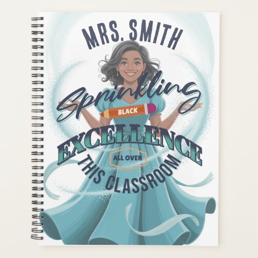 Sprinkling Black Excellence Aangepaste Planner (Voorkant)