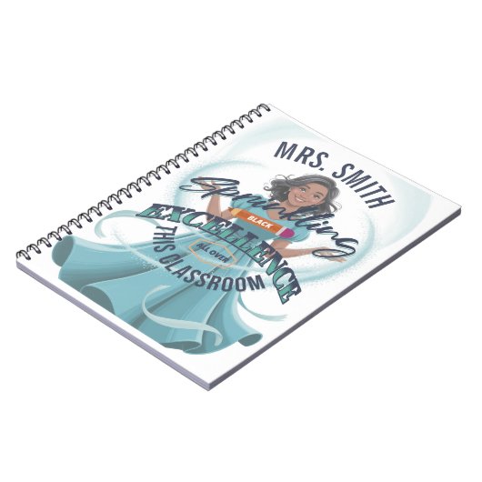 Sprinkling Black Excellence Personalized Journal Notitieboek (Linkerzijde)