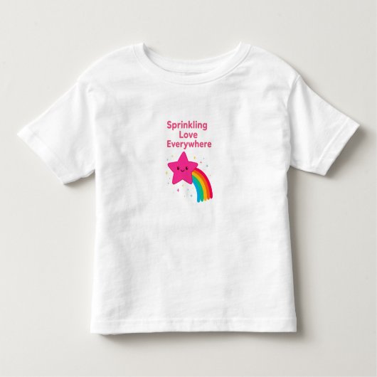 Sprinkling Love Everywhere Star – Cute Toddler Gir Kinder Shirts (Voorkant)