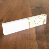 Sprinkly Donut Naambordje (Zijkant)