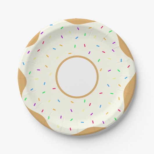 Sprinkly Donut Papieren Bordje (Voorkant)