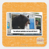 Sprins Vierkante Sticker (Voorkant)