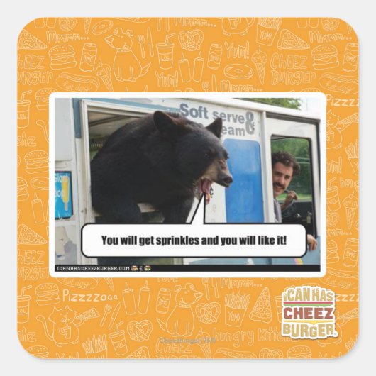 Sprins Vierkante Sticker (Voorkant)