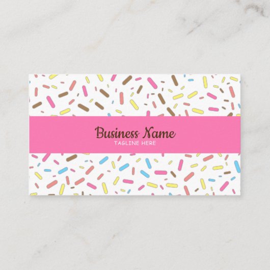 Sprinsessen - ijswinkel - zoete roze - visitekaartje (Achterkant)