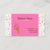 Sprinsessen - ijswinkel - zoete roze - visitekaartje (Voorkant)