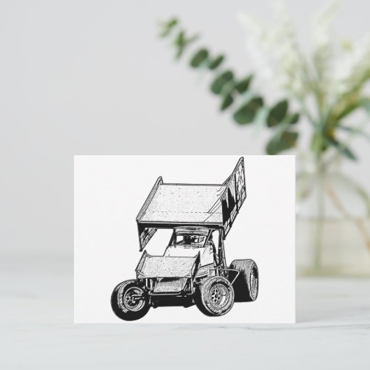 Sprint auto 1 briefkaart (Staand voorkant)