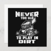 Sprint-auto met racever is nooit te oud om vuil te kaart (Voorkant / Achterkant)