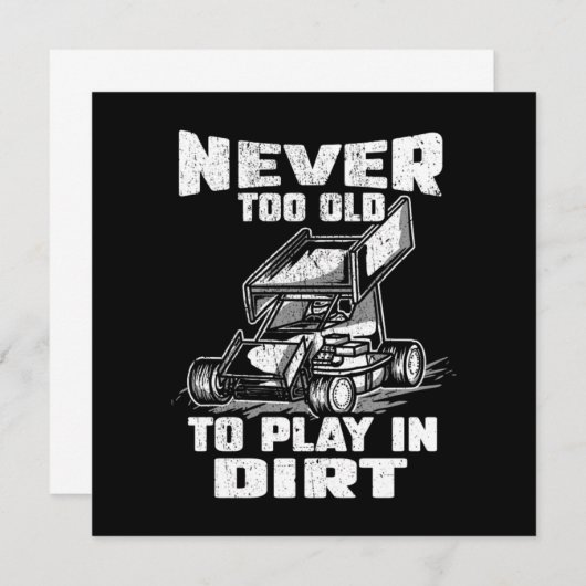 Sprint-auto met racever is nooit te oud om vuil te kaart (Voorkant / Achterkant)