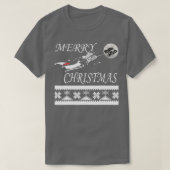 Sprint-auto met racewissel voor kerstmis t-shirt (Design voorkant)