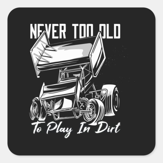 Sprint-auto Vierkante Sticker (Voorkant)