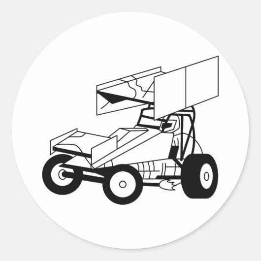 Sprint autocontour ronde sticker (Voorkant)