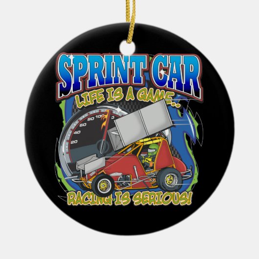 Sprint-autoleven Keramisch Ornament (Voorkant)