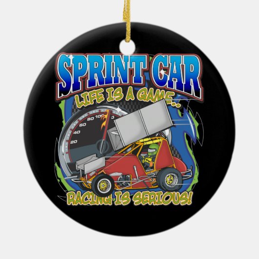 Sprint-autoleven Keramisch Ornament (Achterkant)