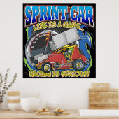 Sprint-autoleven Poster (Keuken)