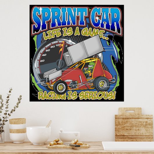 Sprint-autoleven Poster (Keuken)