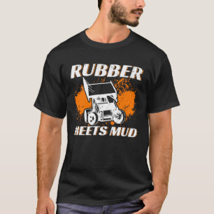 Sprint auto's met racerubber t-shirt