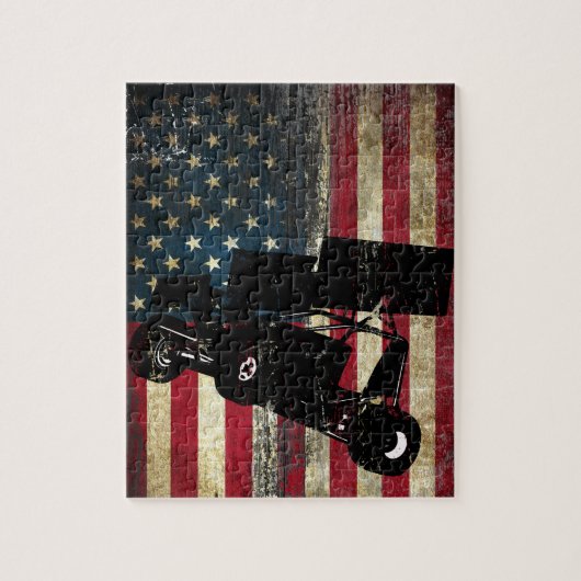 Sprint Car American Flag Puzzle Legpuzzel (Verticaal)