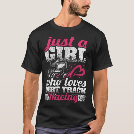 Sprint Car Lover is gewoon een meisje dat van het  T-shirt (Voorkant)