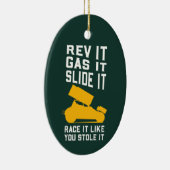 Sprint Car Racing Holiday Kerstmis Keramisch Ornament (Rechts)