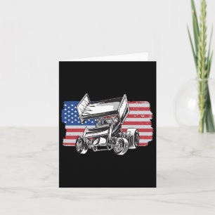 Sprint Car Racing Usa Flag Kaart