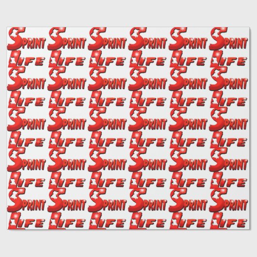 Sprint Life Red Cadeaupapier (Vlak)