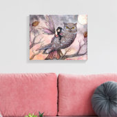 Sprint Vriendin en Uil Canvas Print (Insitu (Woonkamer))