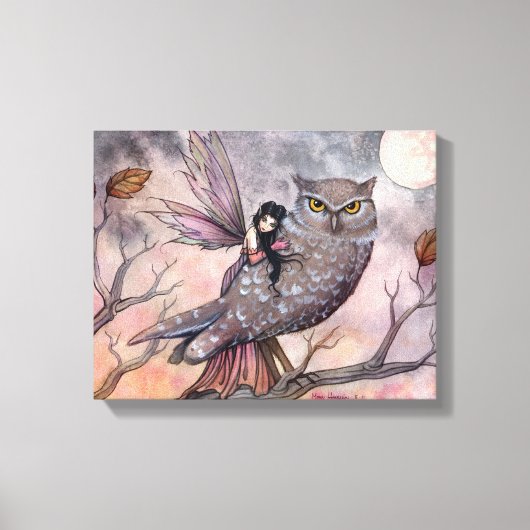 Sprint Vriendin en Uil Canvas Print (Voorkant)