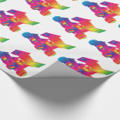 Sprintauto met meerdere kleuren cadeaupapier (Hoek)