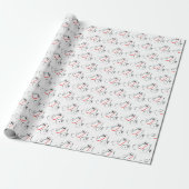 Sprintcar 01 Zwart en Rood Cadeaupapier (Uitgerold)