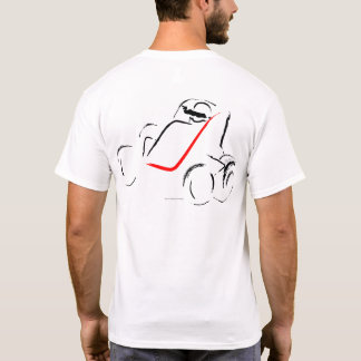 Sprintcar 01 Zwart en Rood op Witte Achtergrond T-shirt