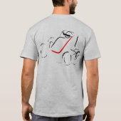 Sprintcar 01 Zwart en Rood Terug logo T-shirt (Achterkant)