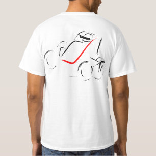 Sprintcar 01 Zwart en Rood Terug T-shirt