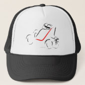 Sprintcar 01 Zwart en Rood Trucker Pet (Voorkant)