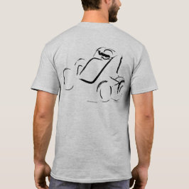 Sprintcar 01 Zwart op grijze achtergrond T-shirt