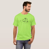 Sprintcar 01 Zwart op Lime Voorkant T-shirt (Voorkant volledig)