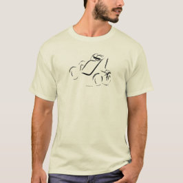 Sprintcar 01 Zwart op natuurlijke voorkant T-shirt