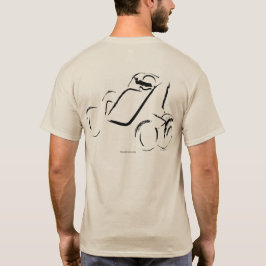 Sprintcar 01 Zwart op Zand Achtergrond T-shirt