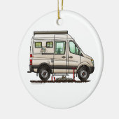 Sprinter Camper Van RV happy camper Keramisch Ornament (Links)
