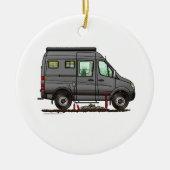 Sprinter Camper Van RV happy camper Keramisch Ornament (Voorkant)