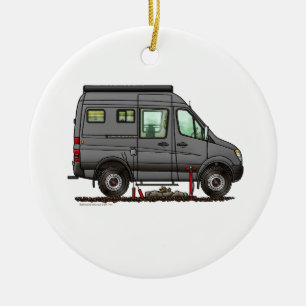 Sprinter Camper Van RV happy camper Keramisch Ornament