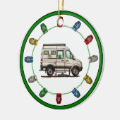 Sprinter Camper Van RV happy camper Keramisch Ornament (Links)