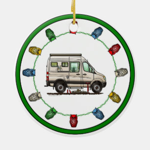 Sprinter Camper Van RV happy camper Keramisch Ornament