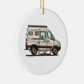 Sprinter Camper Van RV happy camper Keramisch Ornament (Rechts)